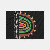 雨救林保護野野生生物 フリースブランケット (正面(横))