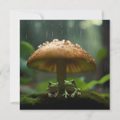 雨日の避難所：キノコの下で保護されたカエル セーブザデート (裏面)