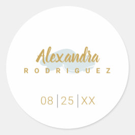 雨日ブルーと金ゴールドキンセアニェラ ラウンドシール