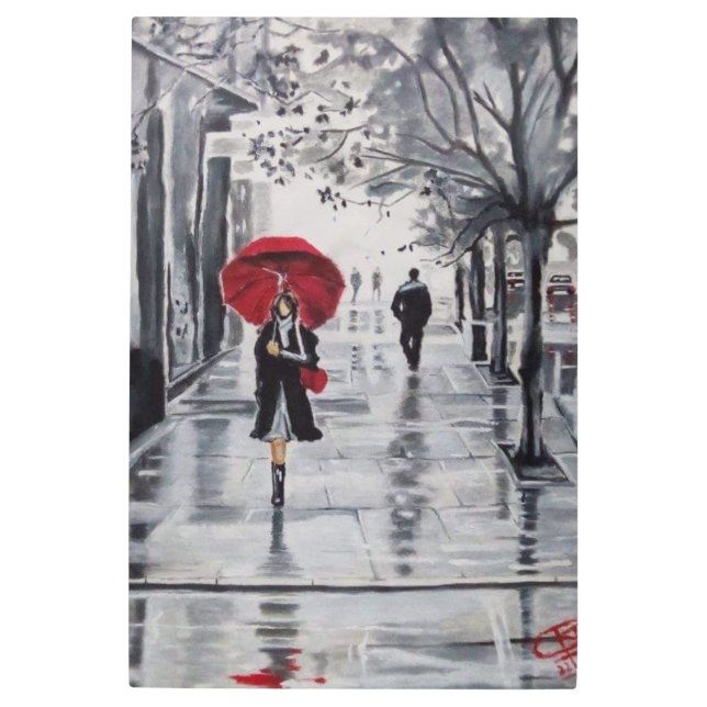 雨日メタルウォールアート メタルプリント (正面)