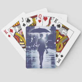 雨日傘シルエットトランプのポーカートランプ トランプ