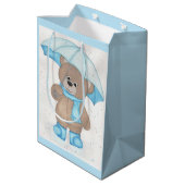 雨明けテディベア ミディアムペーパーバッグ (裏面アングル)