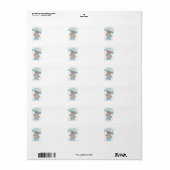 雨明けテディベア ラベル (フルシート)