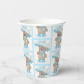 雨明けテディベア 紙コップ (正面)