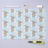 雨明けテディベア 薄葉紙 (クラフト)