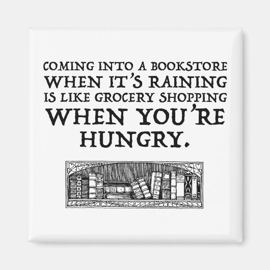 雨来が降ったら本屋に入る マグネット (正面)