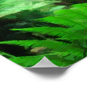 雨林と滝 ポスター (角)