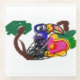 雨林トゥーカンJOY ガラスコースター