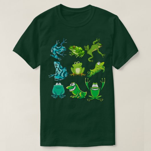 雨林水陸両生類キッズギフトアイディアかわいいカエル Tシャツ (デザイン正面)