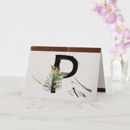 雨林装飾絵を描文Pモノグラム カード