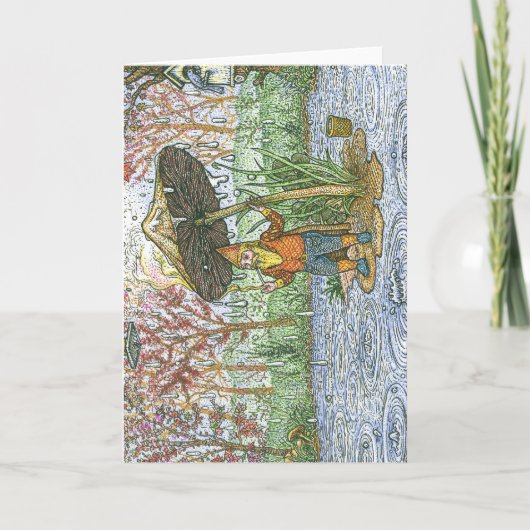 雨格言の挨拶状 カード (正面)