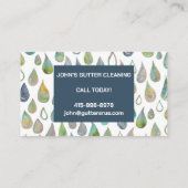 雨樋屋根清掃補修水色滴 名刺 (裏面)