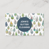 雨樋屋根清掃補修水色滴 名刺 (正面)