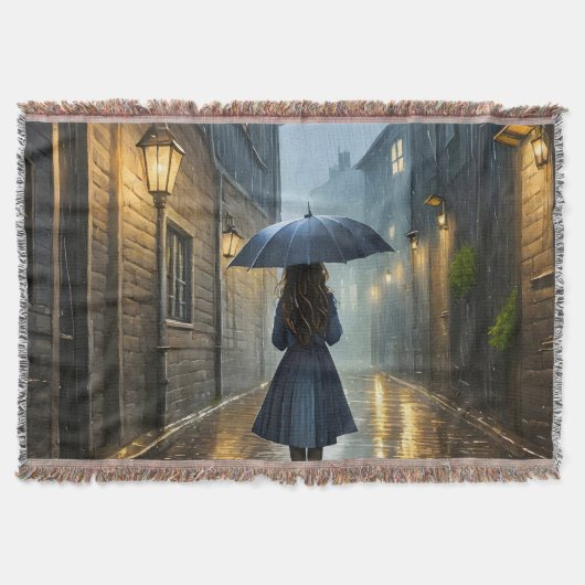 雨歩く スローブランケット (正面)