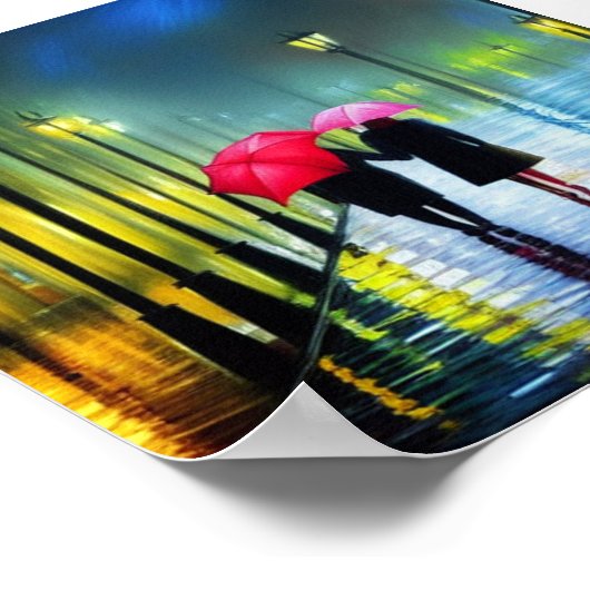 雨歩く ポスター (角)