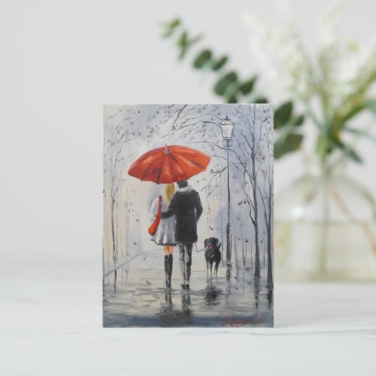 雨歩く ポストカード (スタンド正面)