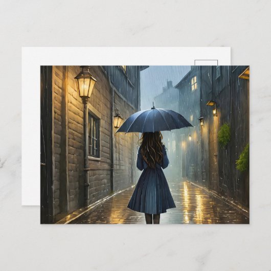 雨歩く ポストカード (正面/裏面)