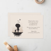 雨死別の歩行はメッセージカード感謝していしています ノートカード (正面/裏面インサイチュ)