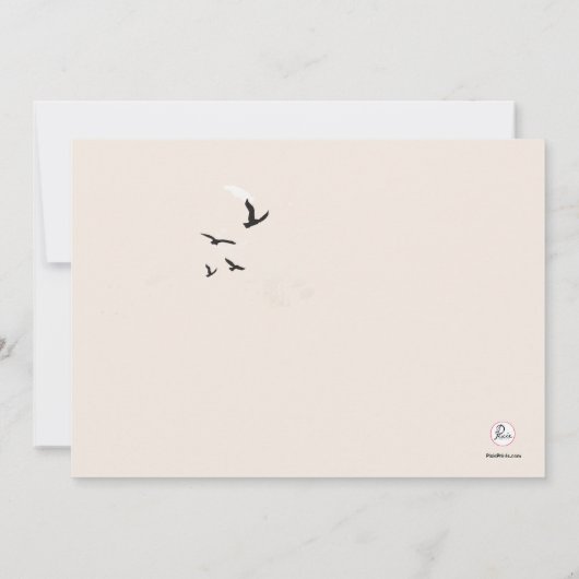 雨死別の歩行はメッセージカード感謝していしています ノートカード (裏面)