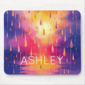 雨水滴ワテカラカラフルー マウスパッド (正面)