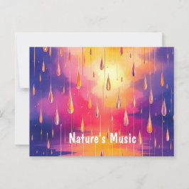 雨水滴ワテカラーポストカカラフルード ポストカード