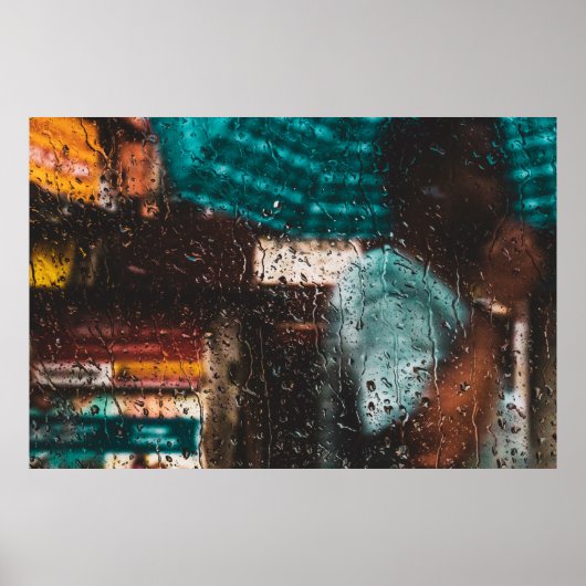 雨水滴下窓自然 ポスター (正面)