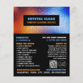 雨水、窓クリーナー、清掃サービス チラシ (正面)