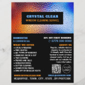 雨水、窓クリーナー、清掃サービス チラシ (正面)