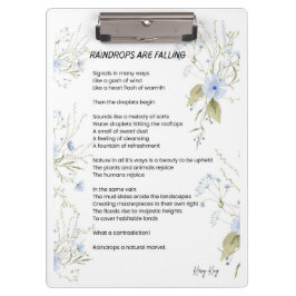 雨滴が詩を作っている クリップボード