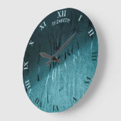 雨滴とガラスのノスタルジックな秋秋 ラージ壁時計 (傾斜)