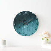 雨滴とガラスのノスタルジックな秋秋 ラージ壁時計 (ホーム)