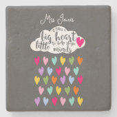 雨滴とクラウドカラフル先生ギフト ストーンコースター (正面)