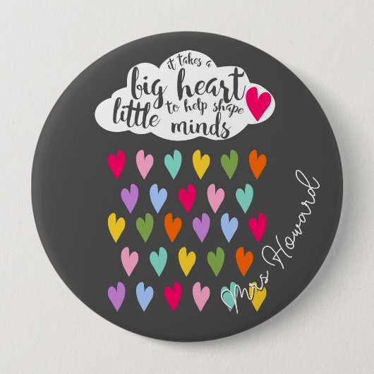 雨滴とクラウドカラフル先生ギフト 缶バッジ (正面)