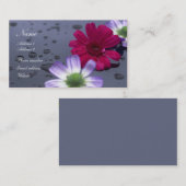 雨滴と花プロファイルカード 名刺 (正面/裏面)