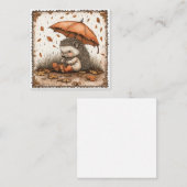 雨滴と虹：ハリネズミ雨 ノートカード (正面/裏面)