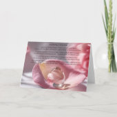 雨滴に触れる – 生まれたばかりの Greeting Card サンキューカード (正面)