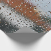 雨滴の入ったガラス ラッピングペーパー (角)