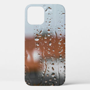 雨滴の入ったガラス iPhone 12ケース