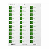 雨滴の差出人住所ラベルが付いているHostAの葉 ラベル (フルシート)