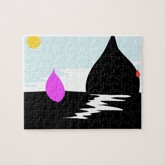 雨滴の日没 ジグソーパズル (横)