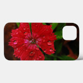 雨滴の赤いナデシコ Case-Mate iPhoneケース (裏面 (横))