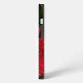 雨滴の赤いナデシコ iPhoneケース (左側面)