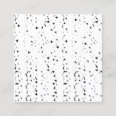 雨滴の黒と白の写真 コーリングカード (裏面)