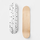 雨滴の黒と白の写真 スケートボード (正面)