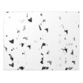 雨滴の黒と白の写真 ノートパッド (正面)