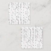 雨滴の黒と白の写真 予約カード (正面/裏面)