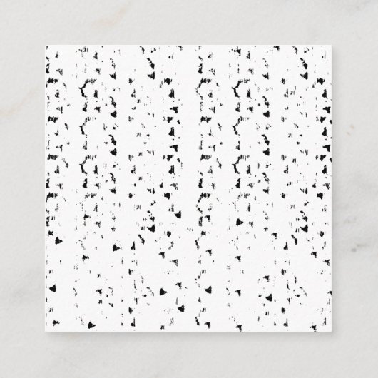 雨滴の黒と白の写真 予約カード (裏面)