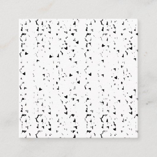 雨滴の黒と白の写真 予約カード (正面)