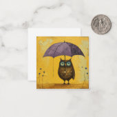 雨滴はストップおもしろいをしない:予測できな Owls ノートカード (正面/裏面インサイチュ)