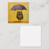 雨滴はストップおもしろいをしない:予測できな Owls ノートカード (正面/裏面)